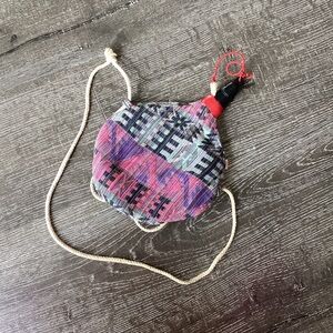 Vintage CABRA BotaBag Wine Skin Flask Tribal Woven Canvas Festival Water Canteen